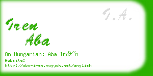 iren aba business card